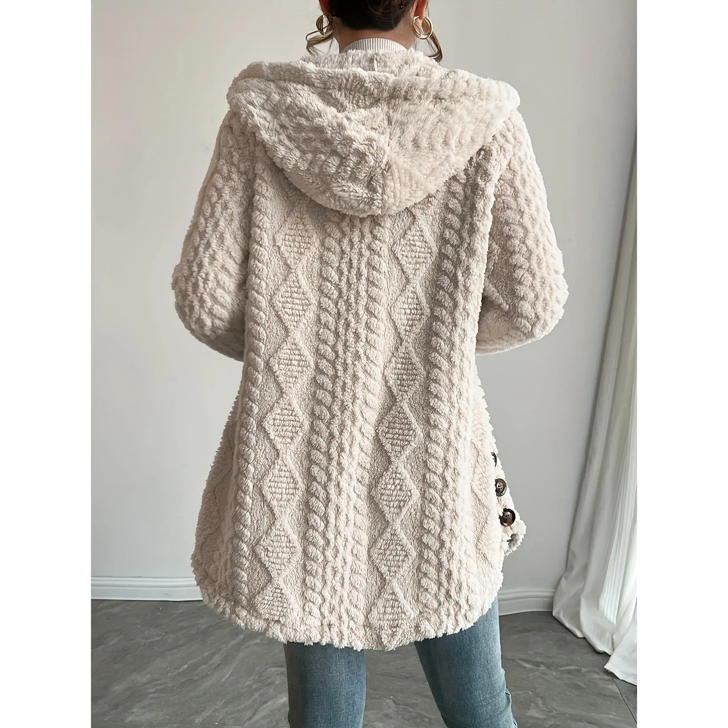 2026 Women's Hooded Cardigan Long Sleeve Coat