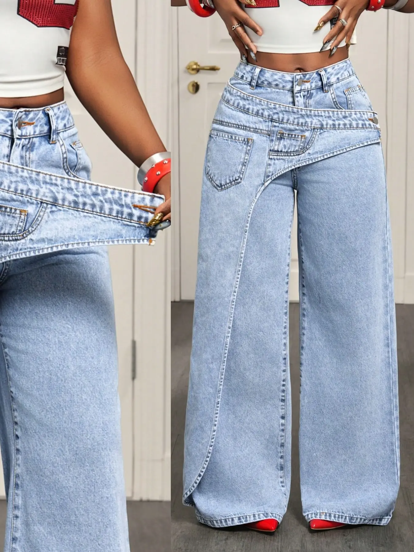 Women's Casual Denim Long Pants