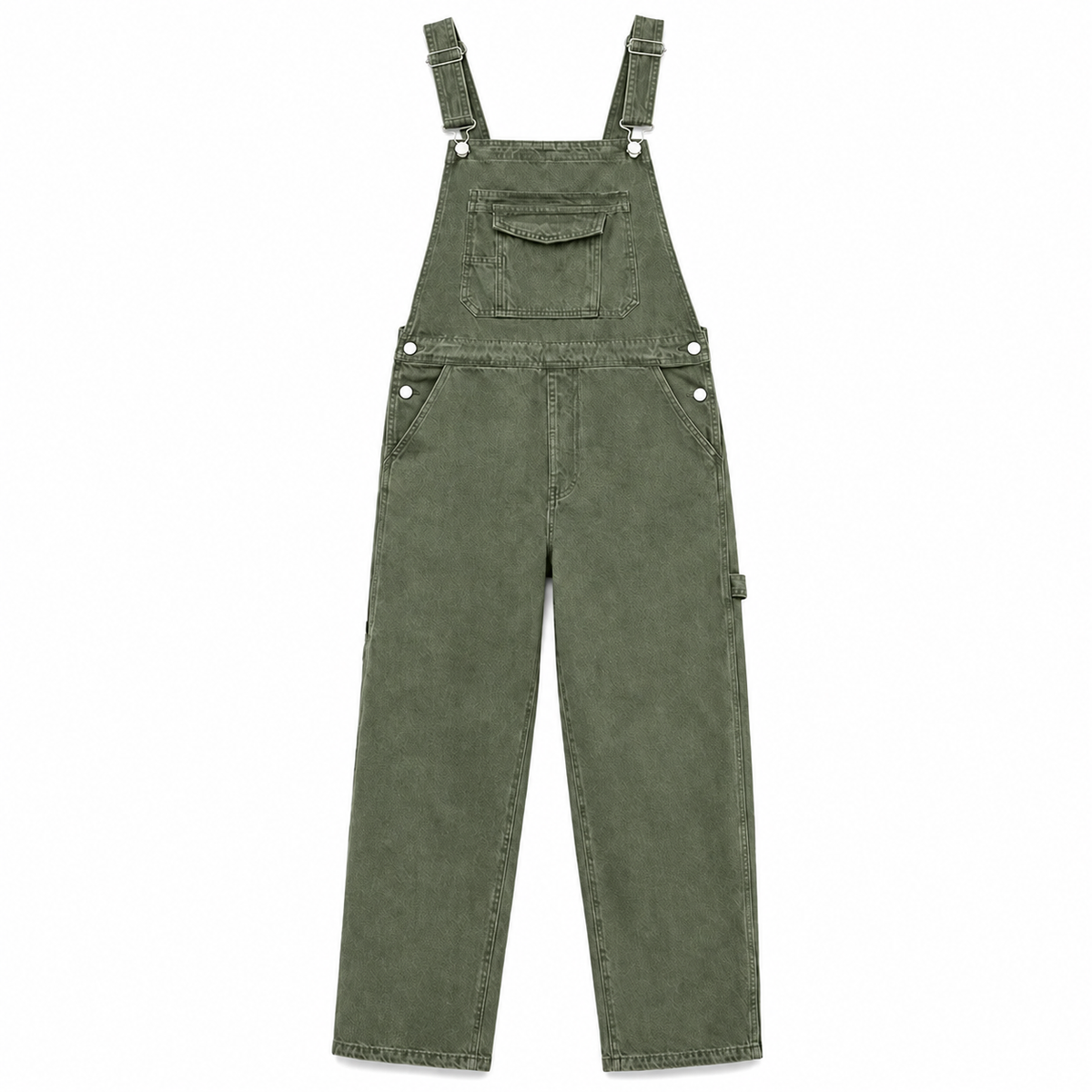 Men's Heavyweight Cotton Denim Overalls Relaxed Fit Straight Leg Dungarees with Multi Pocket Utility