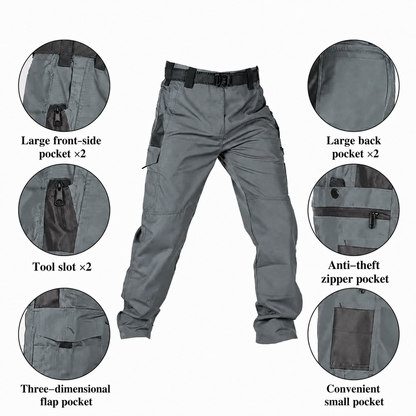 8-Pack(All colors) Men's 8-Pack Unisex 10-Pocket Heavy Duty zipper waterproof tactical Work Pants