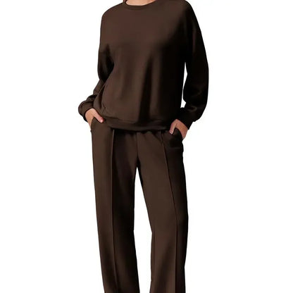 🔥2-Piece Sweatshirt & Pants Set – Comfy Travel or Home Outfit