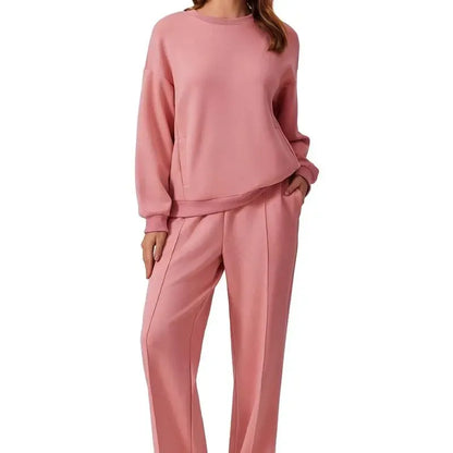 🔥2-Piece Sweatshirt & Pants Set – Comfy Travel or Home Outfit