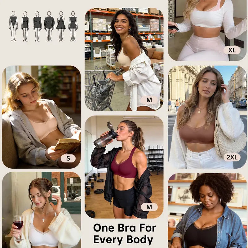 Women Jelly Bras Wirefree Full Coverage No Underwire