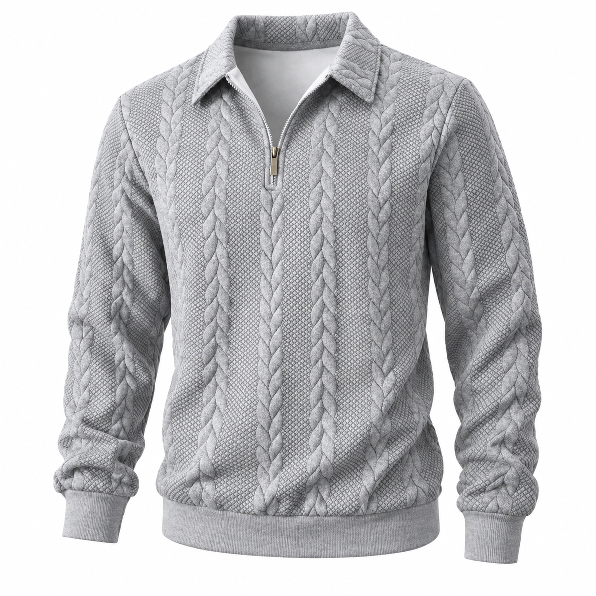🐊Old-Money Sweatshirt  with Half-Zip and Polo Collar🔥