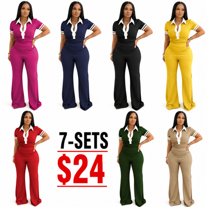 Women's 2026 Spring Two Piece Set Stretchy Fitted