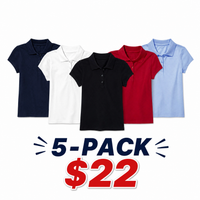 5-PACK $22 (Black-Light Blue-Red-Navy-White)