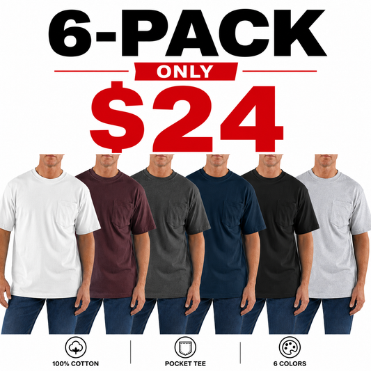 Men's Loose Fit Heavyweight Cotton Pocket T-Shirt
