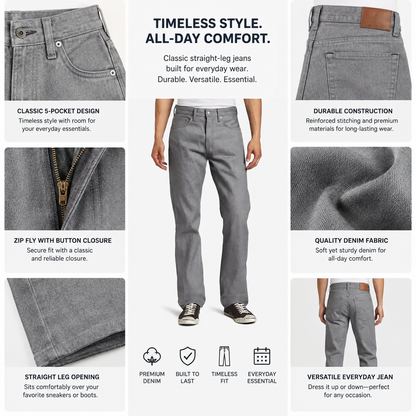 Men's Original Shrink-to-Fit Rigid Denim Jeans