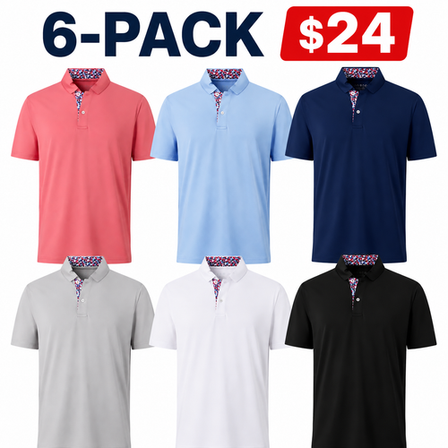 Men's Quick Dry Henley Golf Shirt