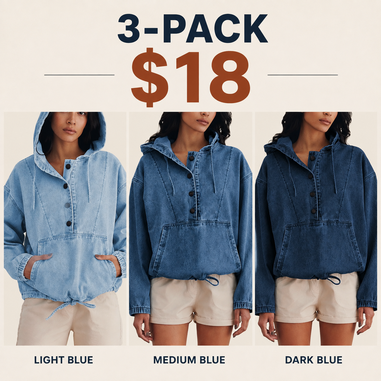 Women’s Denim Hoodie Jacket