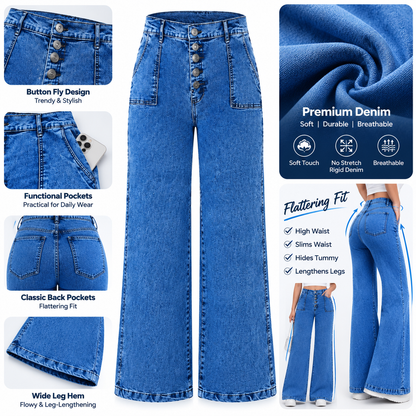 Wide Leg Jeans for Women – High Waisted Denim Pants