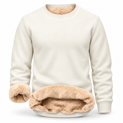 💚Men's Fitted Crewneck Fleece Lined Sweatshirt, Wind Resistant Polyester Athletic Pullover, Casual Fashion Active Tops