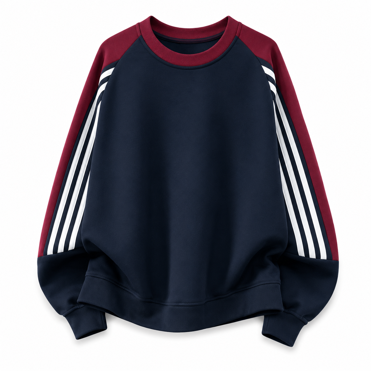 Mutecho Men's Colorblock Crewneck Sweatshirt