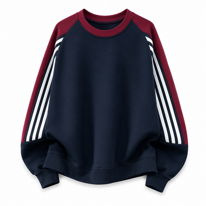 Mutecho Men's Colorblock Crewneck Sweatshirt