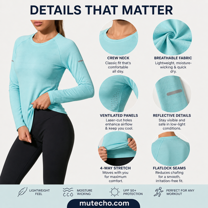 Mutecho Women's Quick-Dry Breathable T-Shirt