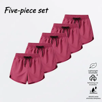 5 pieces in rose red