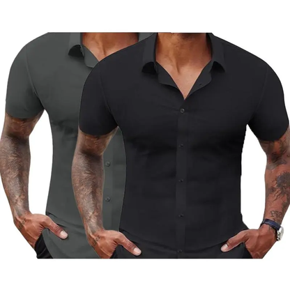 Men’s 2-Pack Slim Fit Stretch Dress Shirts