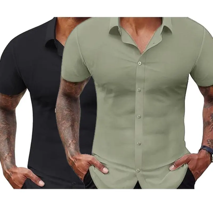 Men’s 2-Pack Slim Fit Stretch Dress Shirts
