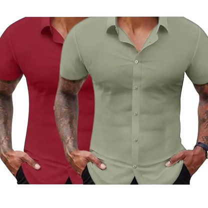 Men’s 2-Pack Slim Fit Stretch Dress Shirts
