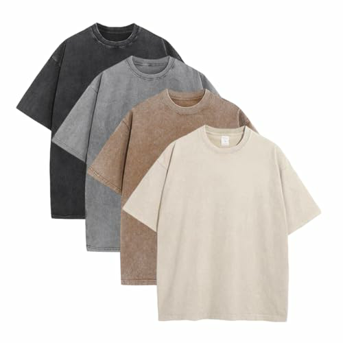 4-Pack Loose-Fit Cotton T-Shirts