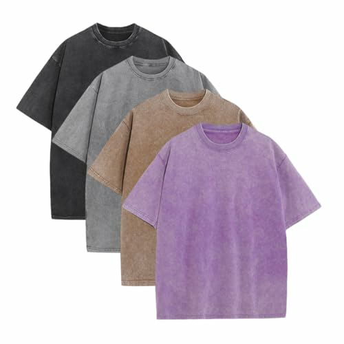 4-Pack Loose-Fit Cotton T-Shirts