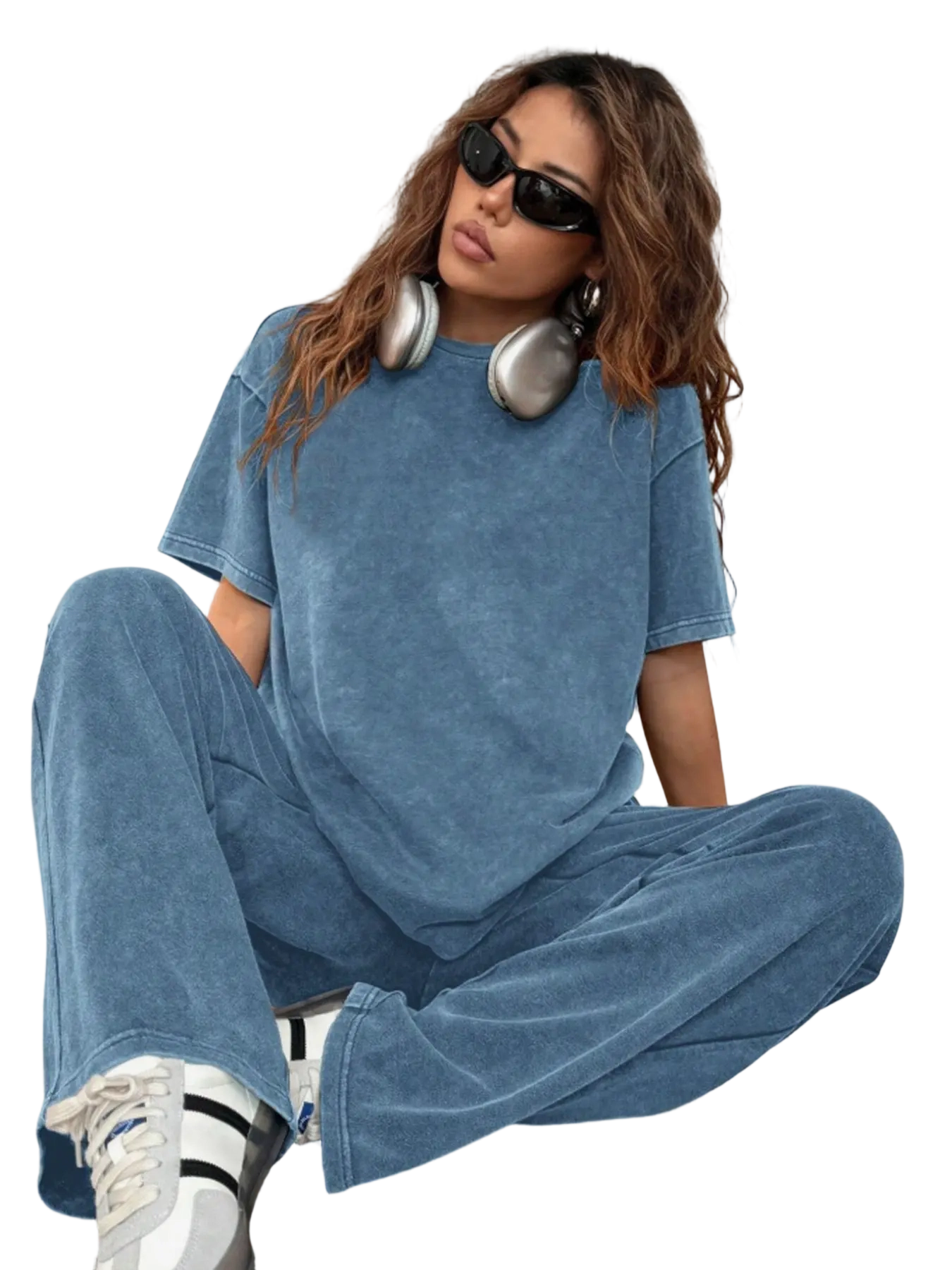 Women's Acid Wash Two Piece Set