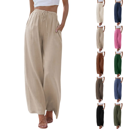 ✨ Women's Cotton Linen Palazzo Pants