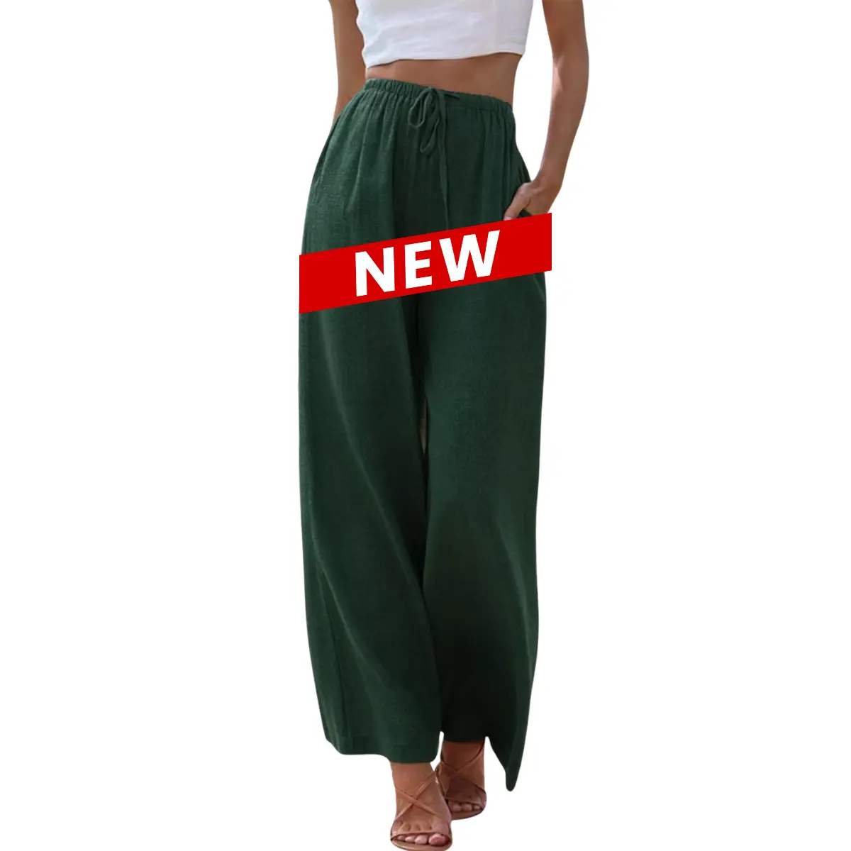 ✨ Women's Cotton Linen Palazzo Pants