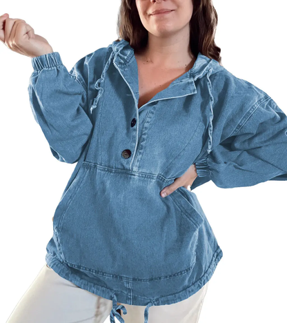 Women’s Denim Hoodie Jacket