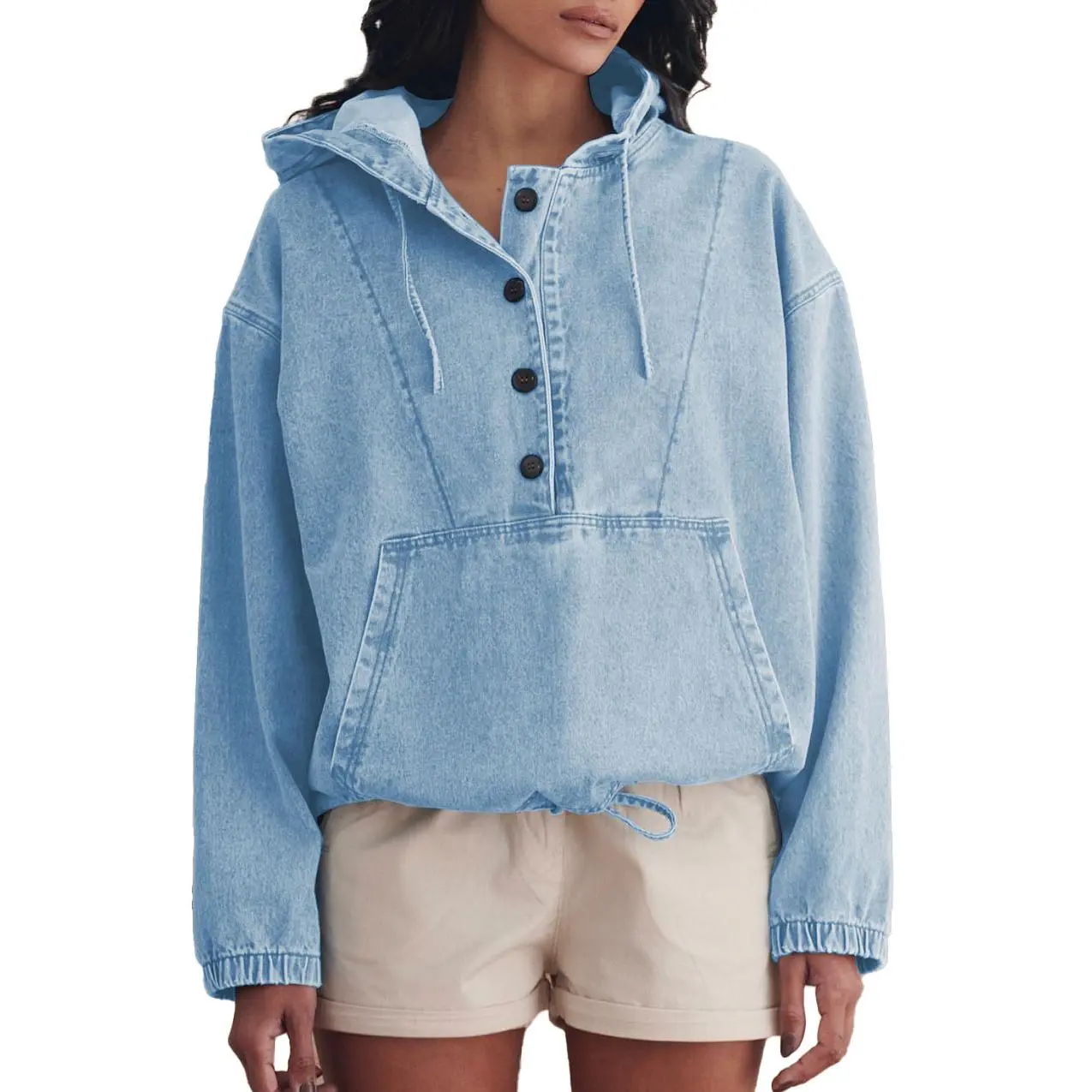 Women’s Denim Hoodie Jacket