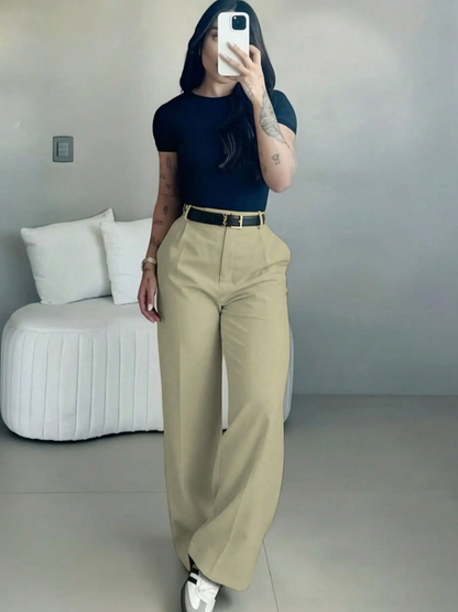 Women's High-Waisted Suit Pants