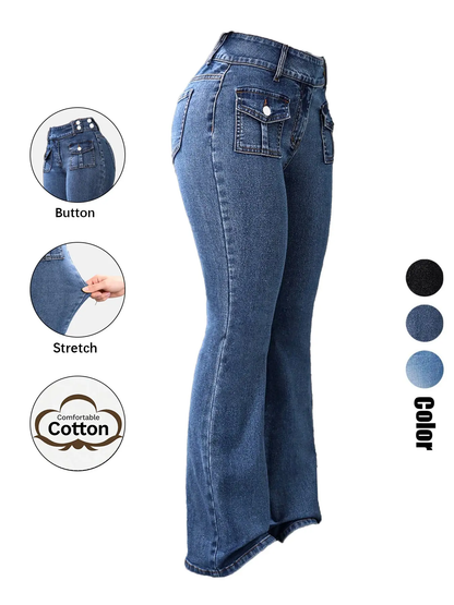 Women's Pocket Stretchy Fit Jeans