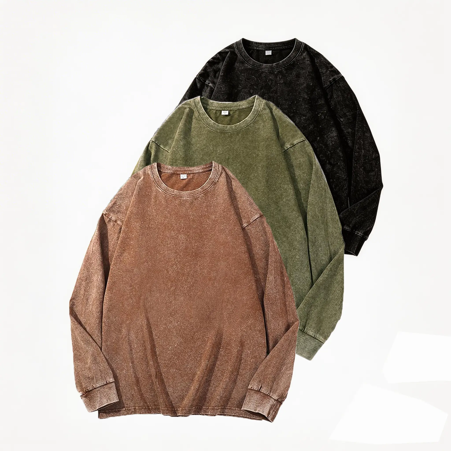 Oversized Vintage Acid Wash Long Sleeve T-Shirt
