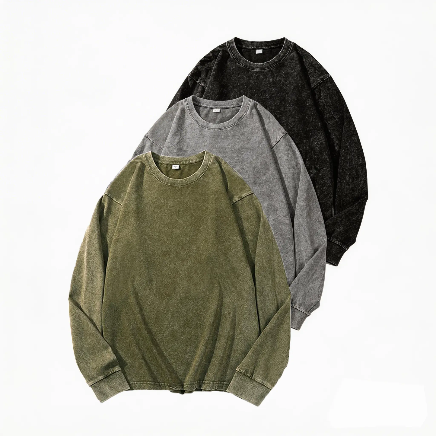 Oversized Vintage Acid Wash Long Sleeve T-Shirt