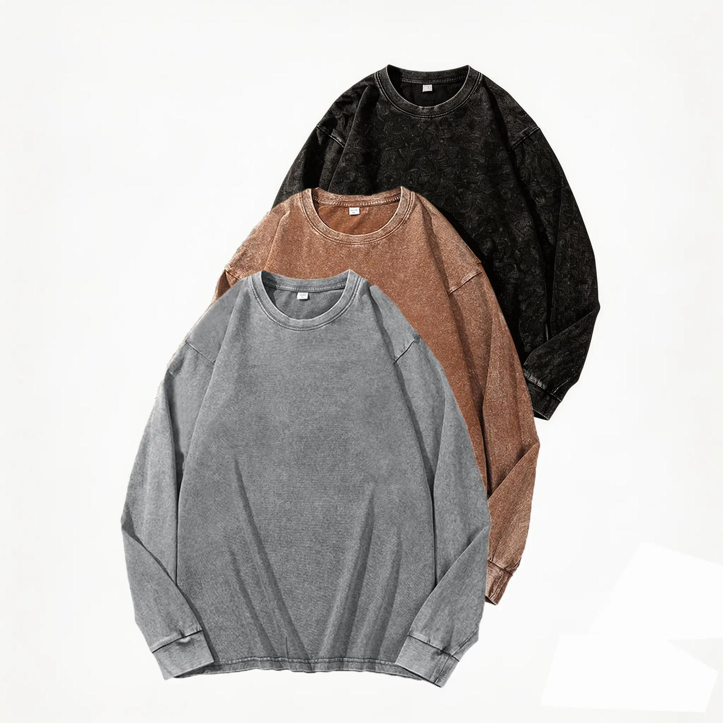 Oversized Vintage Acid Wash Long Sleeve T-Shirt
