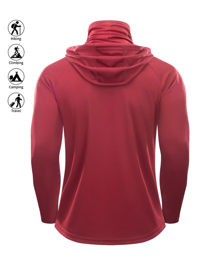 Men's Sun Protection Hoodie Set,Fishing Hoodie with Mask