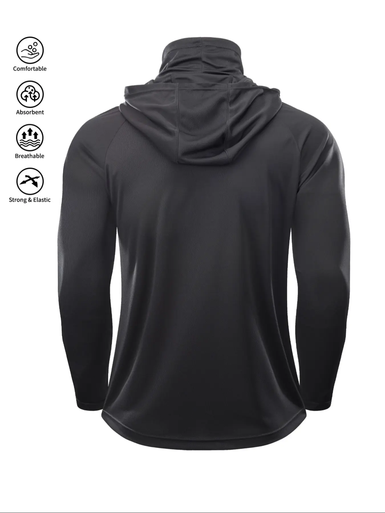 Men's Sun Protection Hoodie Set,Fishing Hoodie with Mask