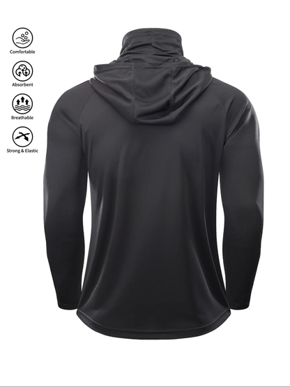 Men's Sun Protection Hoodie Set,Fishing Hoodie with Mask