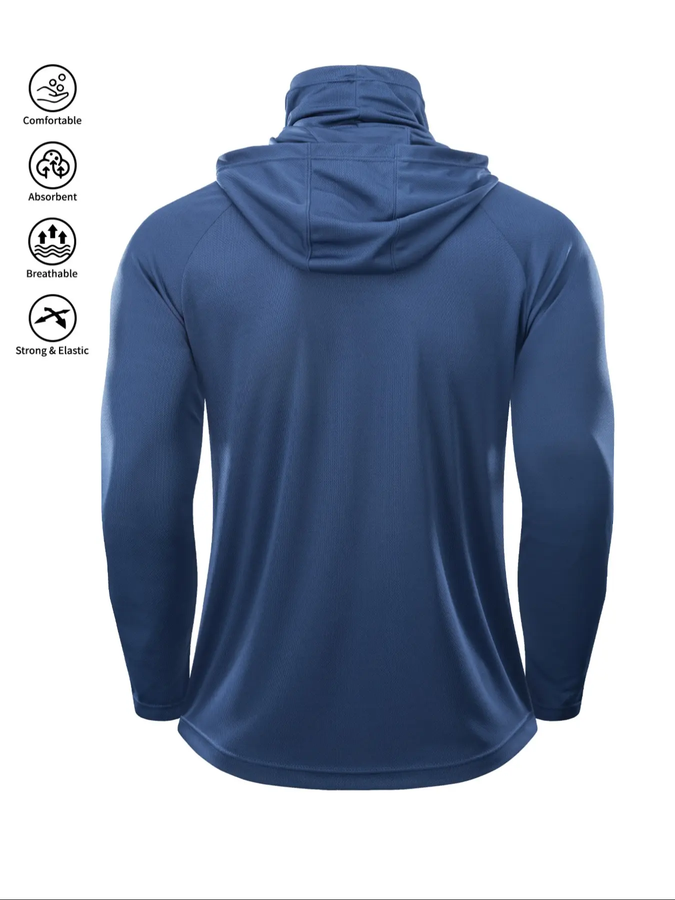 Men's Sun Protection Hoodie Set,Fishing Hoodie with Mask