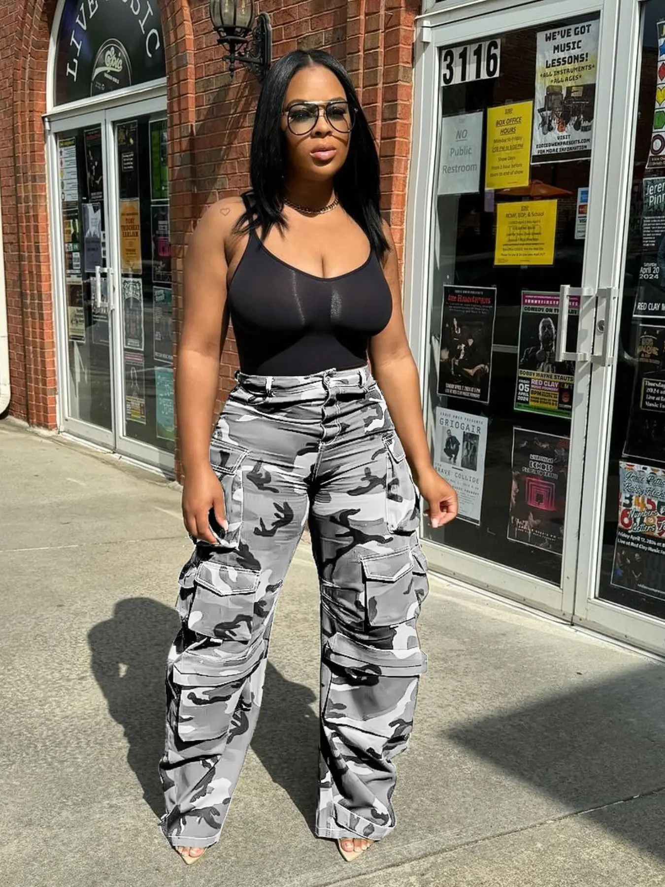 Women's Loose Camo Cargo Pants – Casual Streetwear