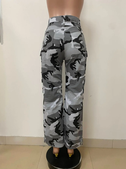 Women's Loose Camo Cargo Pants – Casual Streetwear