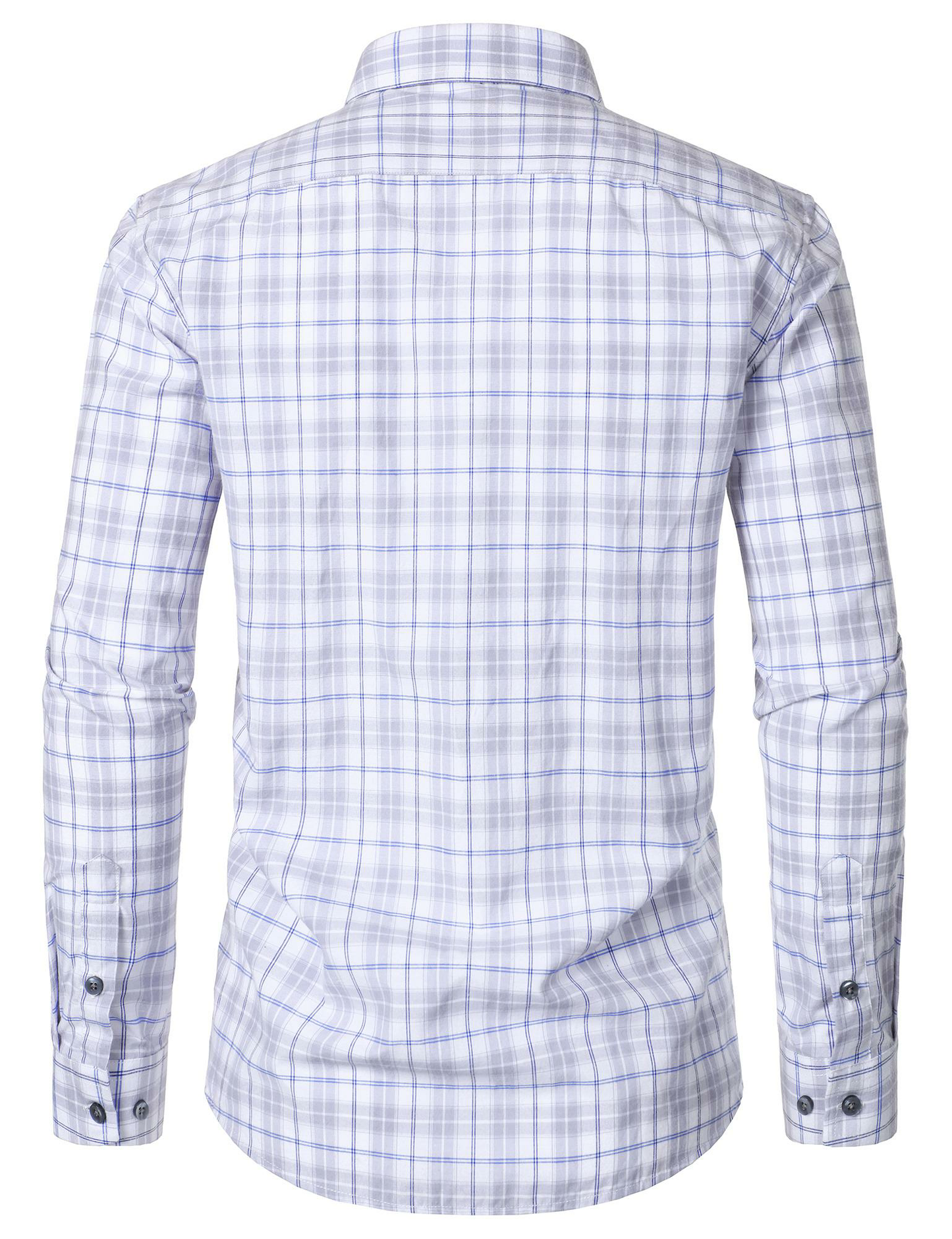 Men's Plaid Slim Fit Long Sleeve Button Down Shirt