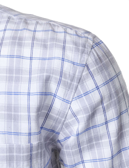 Men's Plaid Slim Fit Long Sleeve Button Down Shirt
