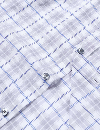 Men's Plaid Slim Fit Long Sleeve Button Down Shirt