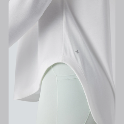 One Shoulder Long Sleeve Thumb Hole Quick Dry Yoga Top with Built-In Bra
