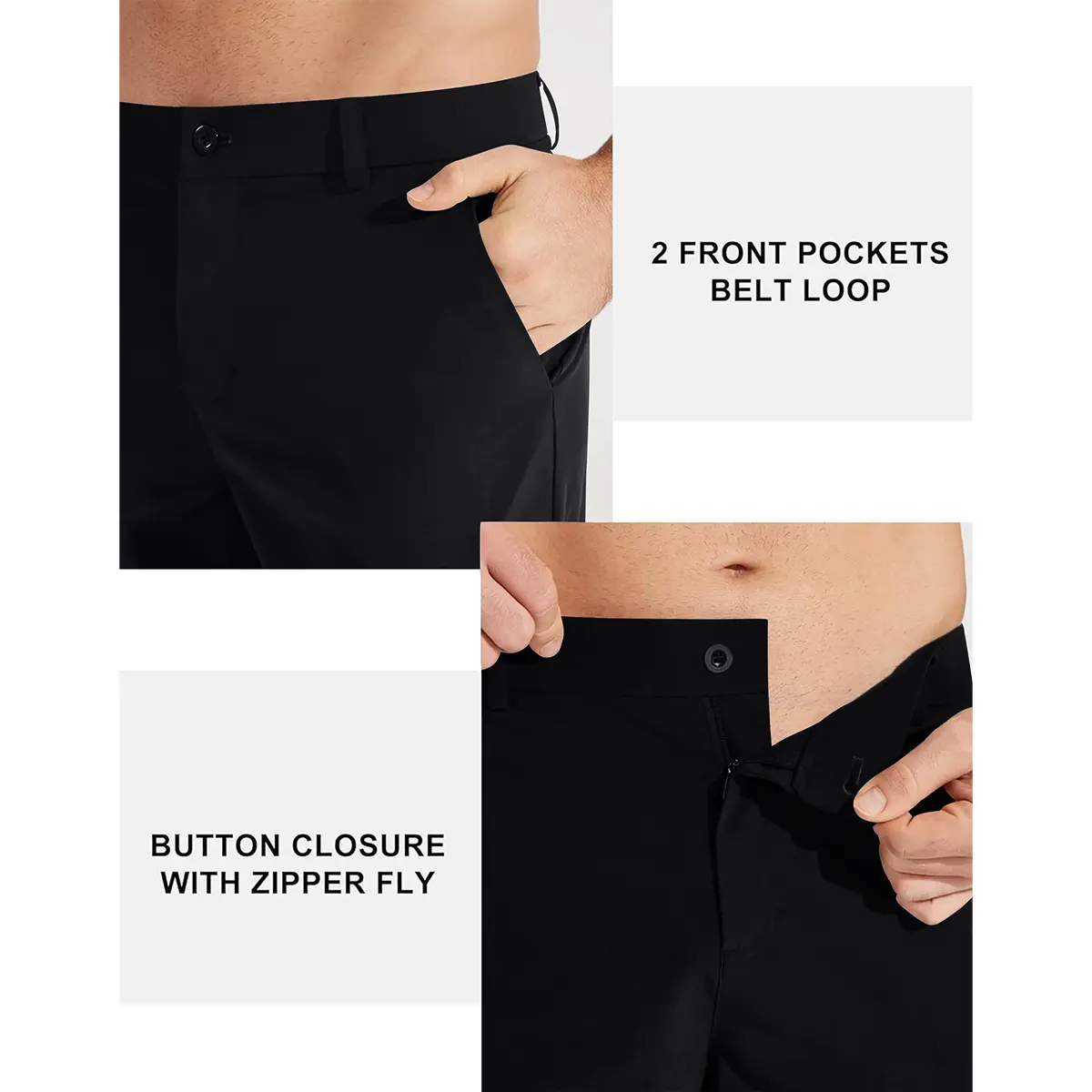 Men's Golf Pants Lightweight Stretch Work Dress Pants