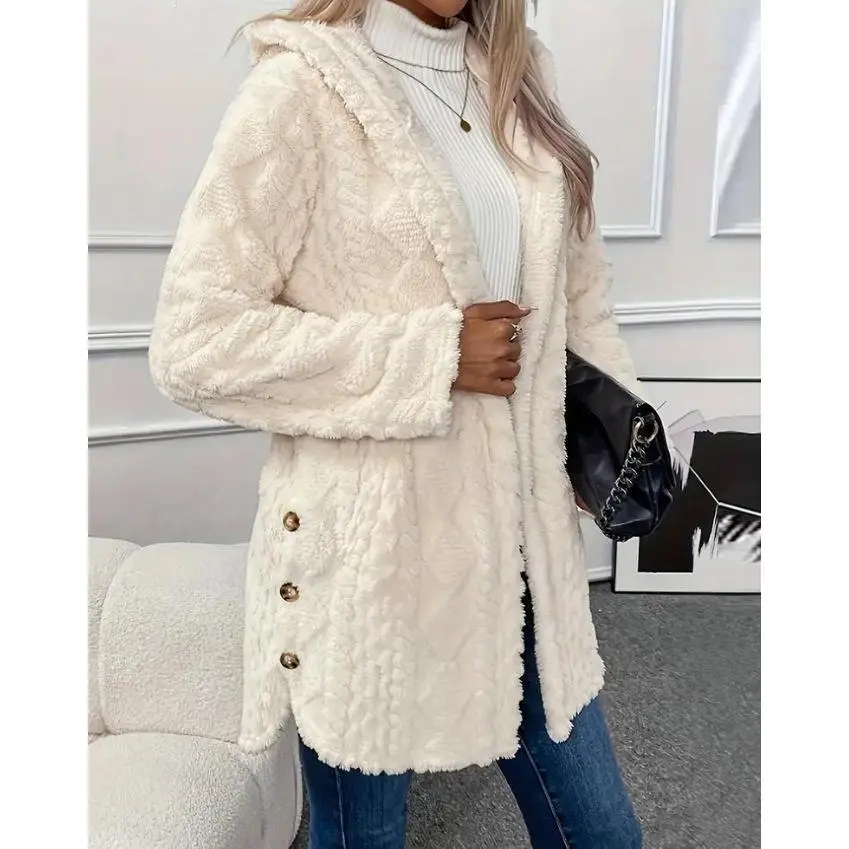 2026 Women's Hooded Cardigan Long Sleeve Coat