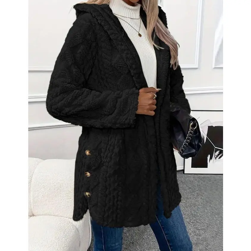 2026 Women's Hooded Cardigan Long Sleeve Coat
