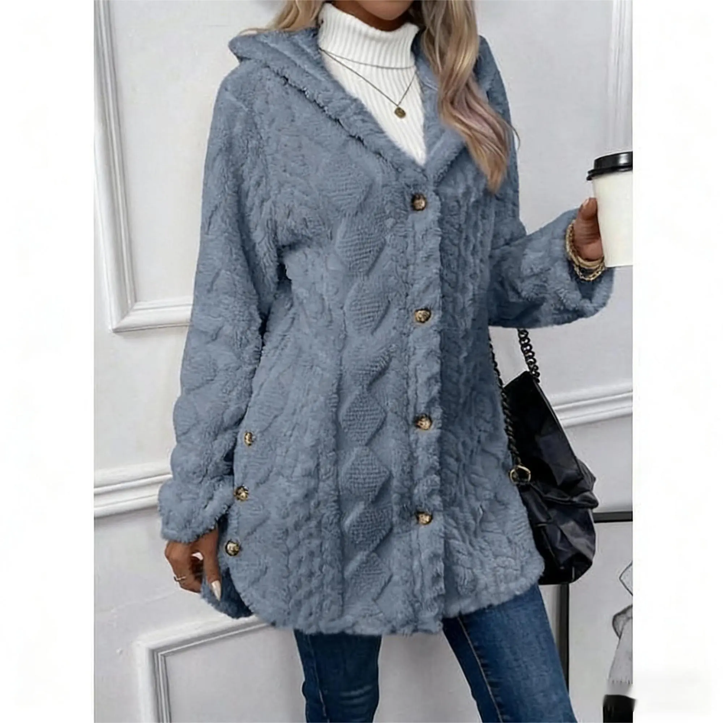 2026 Women's Hooded Cardigan Long Sleeve Coat