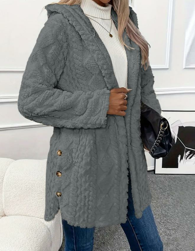 2026 Women's Hooded Cardigan Long Sleeve Coat
